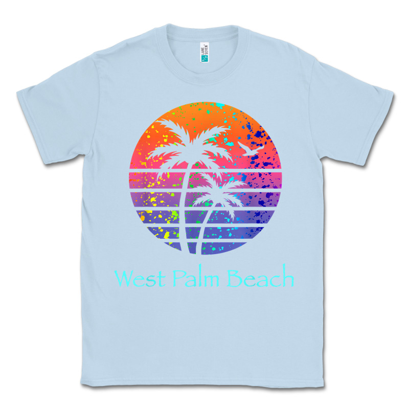 West Palm Beach Tropical T Shirt For Family Vacations Classic Tee by linhVisuals | Teevron