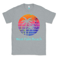 Heather Grey west palm beach tropical t shirt for family vacations Classic Tee - linhVisuals