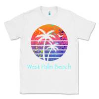 White west palm beach tropical t shirt for family vacations Classic Tee - linhVisuals