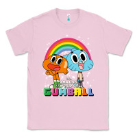 Bubblegum Pink cn the amazing world of gumball & darwin rainbow portrait pullover hoo Classic Tee - linhVisuals