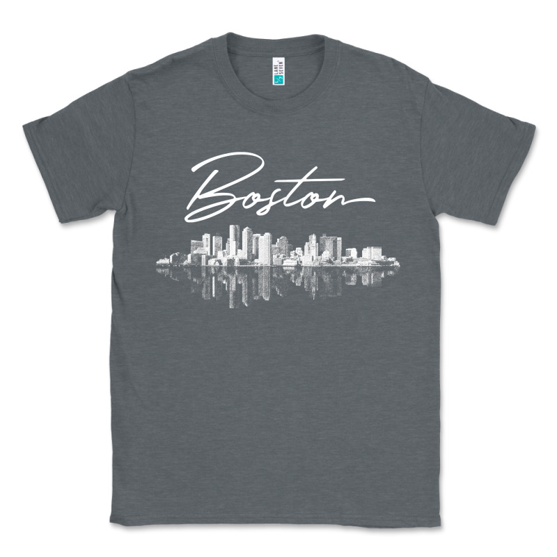 Boston Skyline T Shirt For Women, Men, Girls & Boys Classic Tee by linhVisuals | Teevron