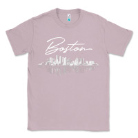 Lilac boston skyline t shirt for women, men, girls & boys Classic Tee - linhVisuals