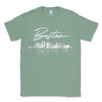 Sage boston skyline t shirt for women, men, girls & boys Classic Tee - linhVisuals