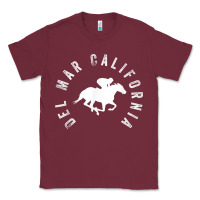 Burgundy del mar california horse racing t shirt Classic Tee - linhVisuals