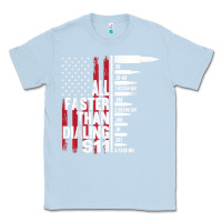 Dusty Blue all faster than dialing 911 american flag gun lover for men t shirt Classic Tee - linhVisuals