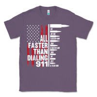 Lavender all faster than dialing 911 american flag gun lover for men t shirt Classic Tee - linhVisuals