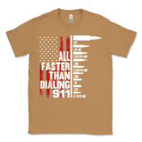 Toasted Coconut all faster than dialing 911 american flag gun lover for men t shirt Classic Tee - linhVisuals