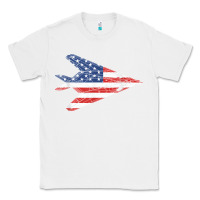 White f 117 stealth nighthawk aircraft american flag f117 t shirt Classic Tee - linhVisuals
