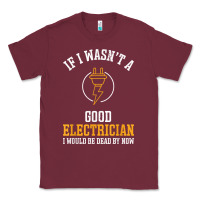 Burgundy electrician gifts for men & funny electrical design t shirt Classic Tee - linhVisuals