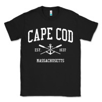 Black cape cod ma vintage crossed oars & boat anchor sports sweatshirt Classic Tee - linhVisuals