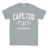 Heather Grey cape cod ma vintage crossed oars & boat anchor sports sweatshirt Classic Tee - linhVisuals