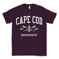 Plum cape cod ma vintage crossed oars & boat anchor sports sweatshirt Classic Tee - linhVisuals