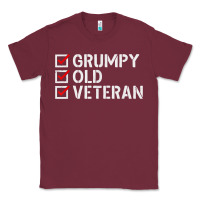 Burgundy grumpy old veteran patriotic american military veteran t shirt Classic Tee - linhVisuals