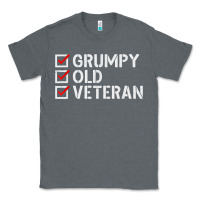 Charcoal Heather grumpy old veteran patriotic american military veteran t shirt Classic Tee - linhVisuals