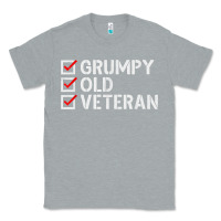 Heather Grey grumpy old veteran patriotic american military veteran t shirt Classic Tee - linhVisuals