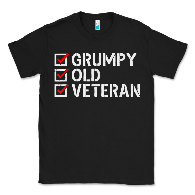 Grumpy Old Veteran Patriotic American Military Veteran T Shirt Classic Tee by linhVisuals | Teevron