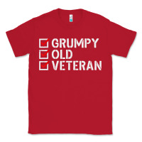 Red grumpy old veteran patriotic american military veteran t shirt Classic Tee - linhVisuals