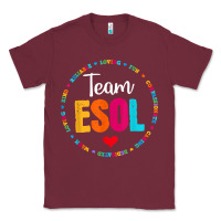 Burgundy back to school teachers crew students   team esol teacher t shirt Classic Tee - linhVisuals