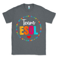 Charcoal Heather back to school teachers crew students   team esol teacher t shirt Classic Tee - linhVisuals