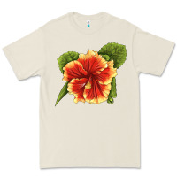 Bone Hawaiian Hibiscus Flower Illustrations Premium Tee - LillyAllenDesigns