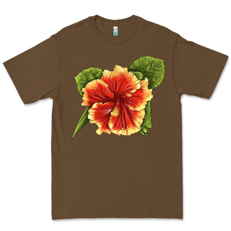 Hawaiian Hibiscus Flower Illustrations Premium Tee by LillyAllenDesigns | Teevron