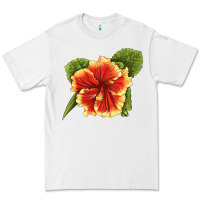 White Hawaiian Hibiscus Flower Illustrations Premium Tee - LillyAllenDesigns
