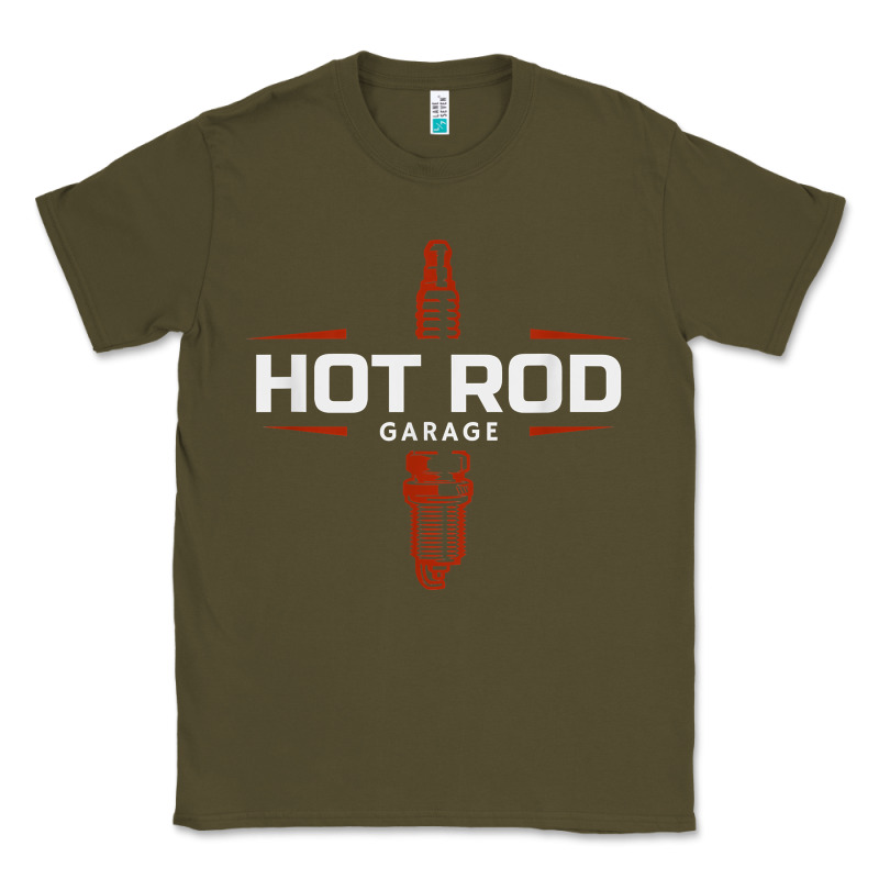 Hot Rod Garage Custom Retro Classic Car Spark Plug T Shirt Classic Tee by linhVisuals | Teevron