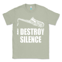 Matcha Saxophone I Destroy Silence Saxophonist | For Musicians Classic Tee - linhVisuals