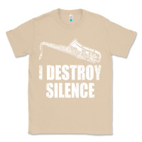 Mushroom Saxophone I Destroy Silence Saxophonist | For Musicians Classic Tee - linhVisuals