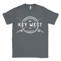 Charcoal Heather key west fl vintage crossed fishing rods t shirt Classic Tee - linhVisuals