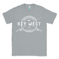 Heather Grey key west fl vintage crossed fishing rods t shirt Classic Tee - linhVisuals