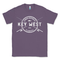 Lavender key west fl vintage crossed fishing rods t shirt Classic Tee - linhVisuals