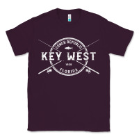 Plum key west fl vintage crossed fishing rods t shirt Classic Tee - linhVisuals