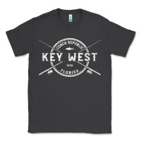 Smoke key west fl vintage crossed fishing rods t shirt Classic Tee - linhVisuals