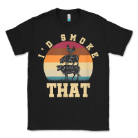 Black id smoke that funny smoked pork meat lover bbq gift barbecue t shirt Classic Tee - linhVisuals
