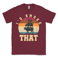Burgundy id smoke that funny smoked pork meat lover bbq gift barbecue t shirt Classic Tee - linhVisuals