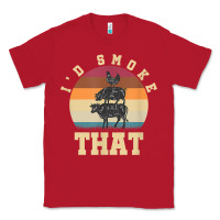 Red id smoke that funny smoked pork meat lover bbq gift barbecue t shirt Classic Tee - linhVisuals