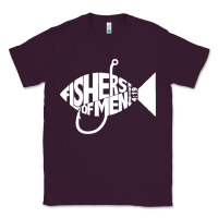 Plum matching church christian group bible verse fishers of men pullover ho Classic Tee - linhVisuals