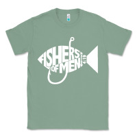 Sage matching church christian group bible verse fishers of men pullover ho Classic Tee - linhVisuals