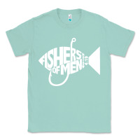 Seafoam matching church christian group bible verse fishers of men pullover ho Classic Tee - linhVisuals