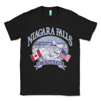 Black americana niagara falls scene canada america flags sweatshirt Classic Tee - linhVisuals