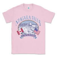 Bubblegum Pink americana niagara falls scene canada america flags sweatshirt Classic Tee - linhVisuals