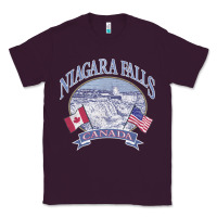 Plum americana niagara falls scene canada america flags sweatshirt Classic Tee - linhVisuals