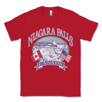 Red americana niagara falls scene canada america flags sweatshirt Classic Tee - linhVisuals