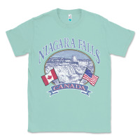Seafoam americana niagara falls scene canada america flags sweatshirt Classic Tee - linhVisuals