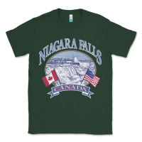 Sports Green americana niagara falls scene canada america flags sweatshirt Classic Tee - linhVisuals