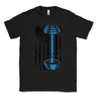 Black american flag gym and fitness  weight lifting gift t shirt Classic Tee - linhVisuals