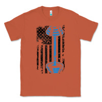 Copper american flag gym and fitness  weight lifting gift t shirt Classic Tee - linhVisuals