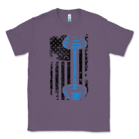 Lavender american flag gym and fitness  weight lifting gift t shirt Classic Tee - linhVisuals