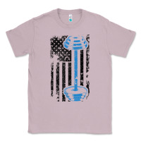 Lilac american flag gym and fitness  weight lifting gift t shirt Classic Tee - linhVisuals